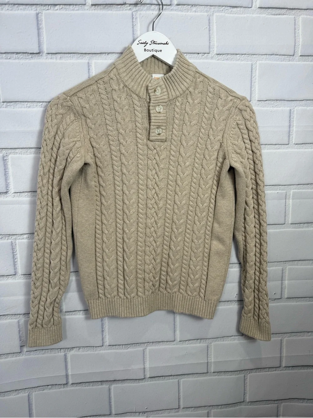 Gymboree Boys Cable Knit beige/tan Sweater – Size 12